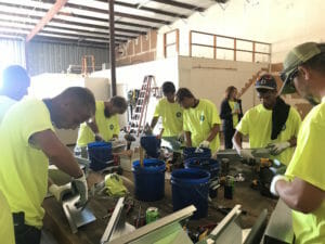 maxwell roofing employees at workshop