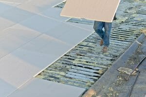 adding layers on a commercial building re-roofing project