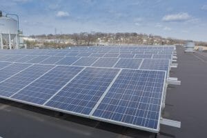 solar panels on top of roof