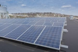 solar panels on top of roof