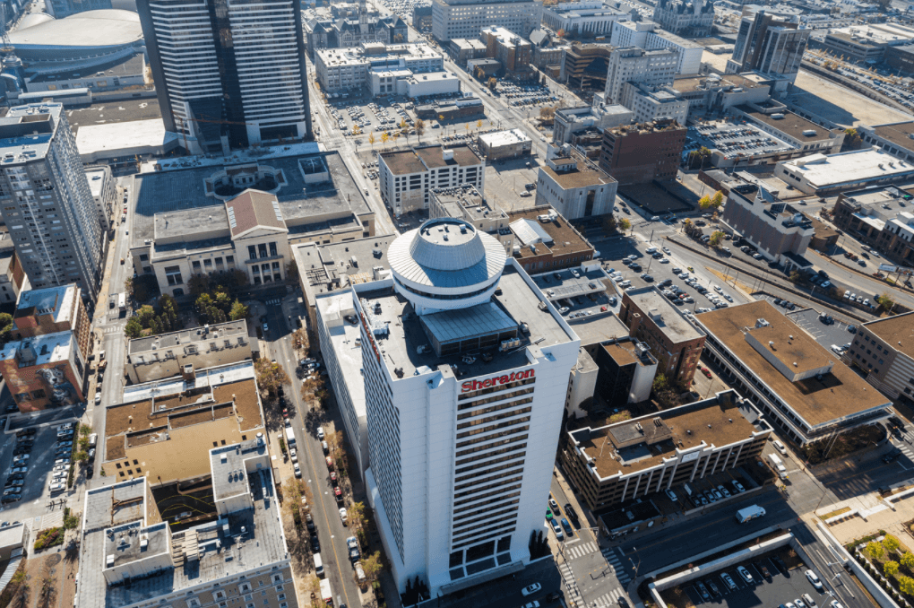 aerial-view-of-sheraton-roof-nashville