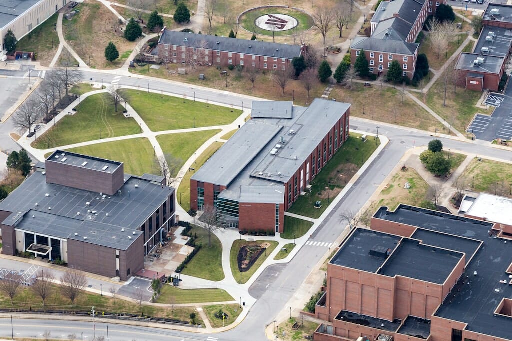 austin peay university rooftops in clarksville tennessee.