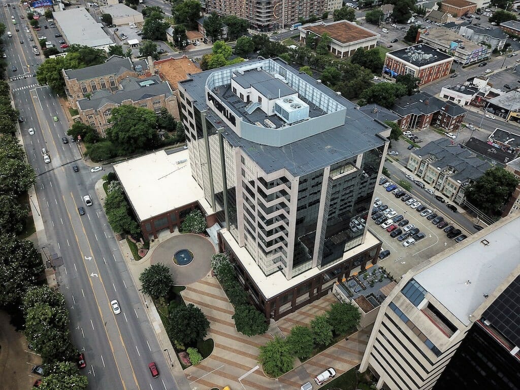 shot of commercial building roof.