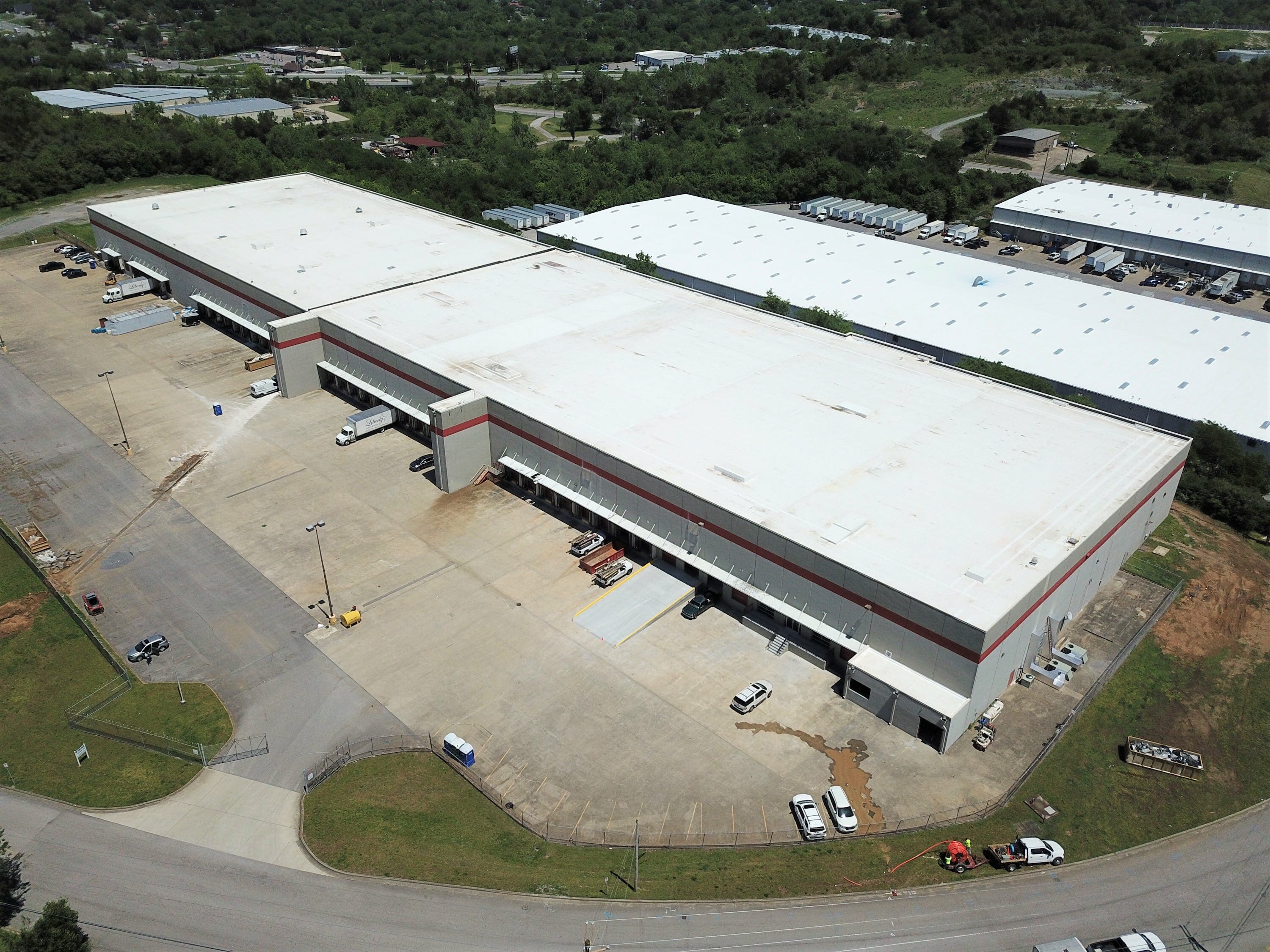 industrial warehouse roof.